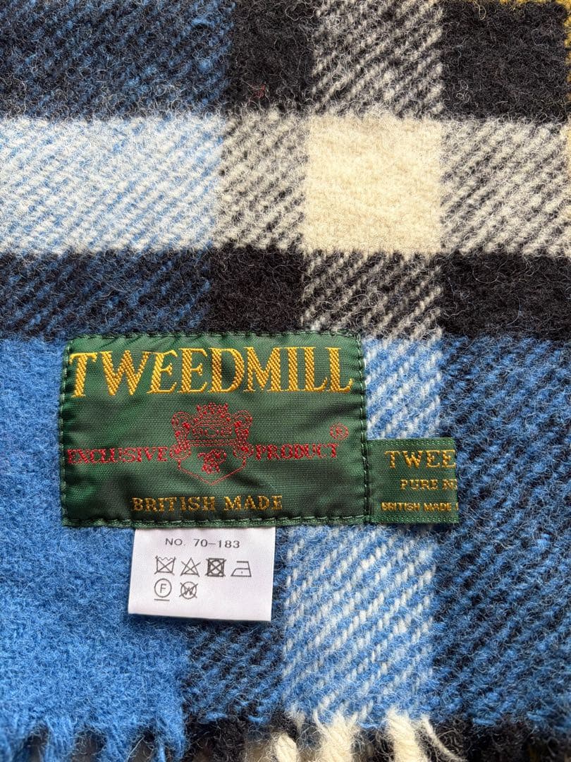 TWEEDMILL 大判 ストール チェック柄 ツィードミル