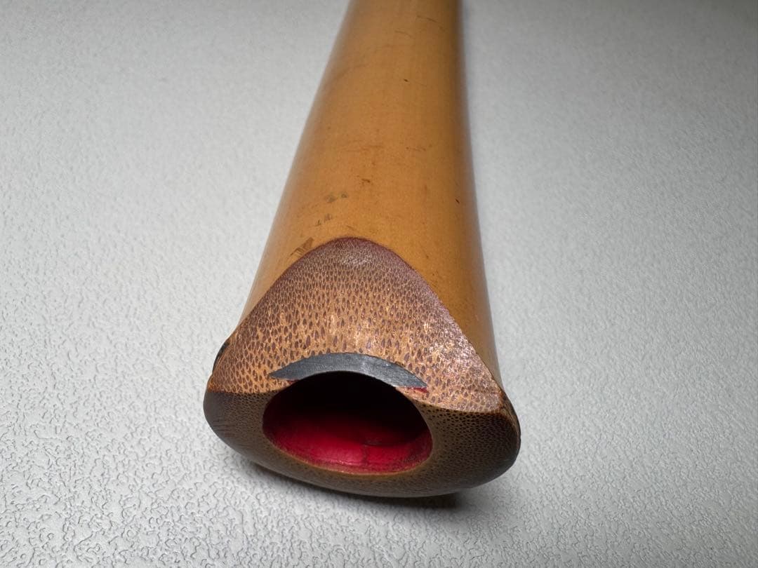 尺八 1.8尺 約56cm 根付 朱漆 和楽器 竹製
