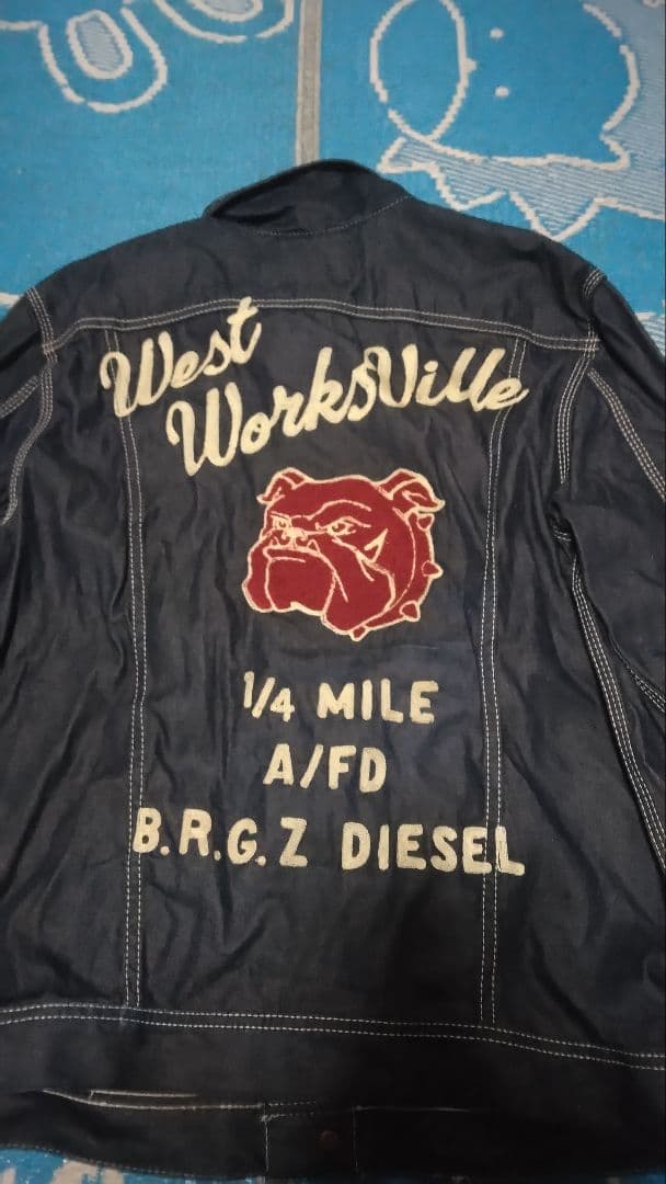 ぼ*ん様 DIESEL レア　限定発売　デッドストック　ブルドッグ刺繍デニムジャ