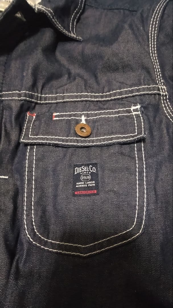 ぼ*ん様 DIESEL レア　限定発売　デッドストック　ブルドッグ刺繍デニムジャ