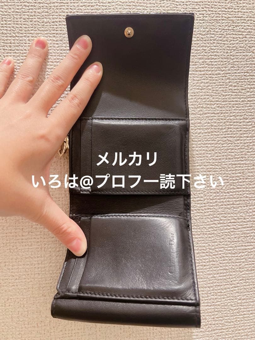 Dior レディディオール ロータスウォレット 折り財布