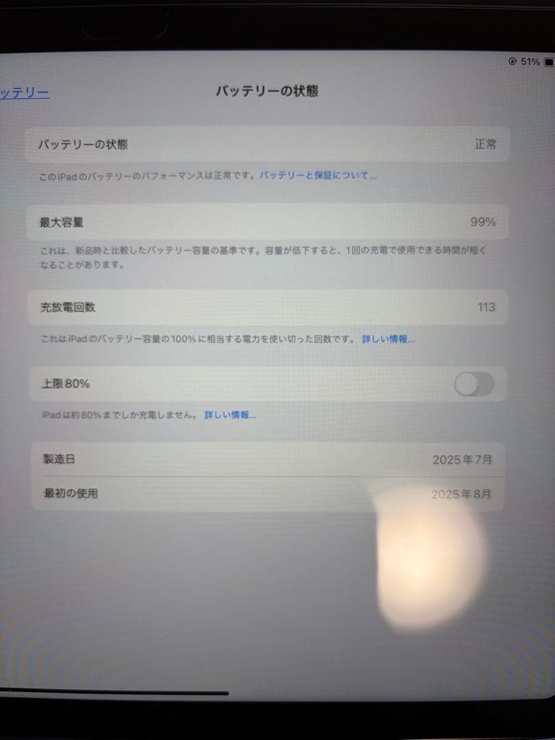 Apple iPad A16 128GB Wi-Fiモデル ブルー