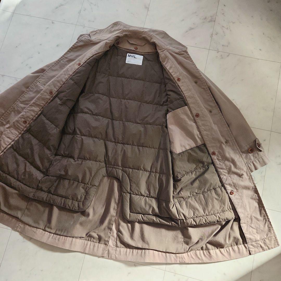 MHL. ロングコート コットンナイロン ダウンライナー付き 2 ベージュ