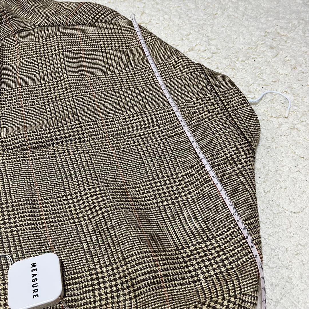 RALPH LAUREN 麻100% ガンクラブチェック テーラードジャケット
