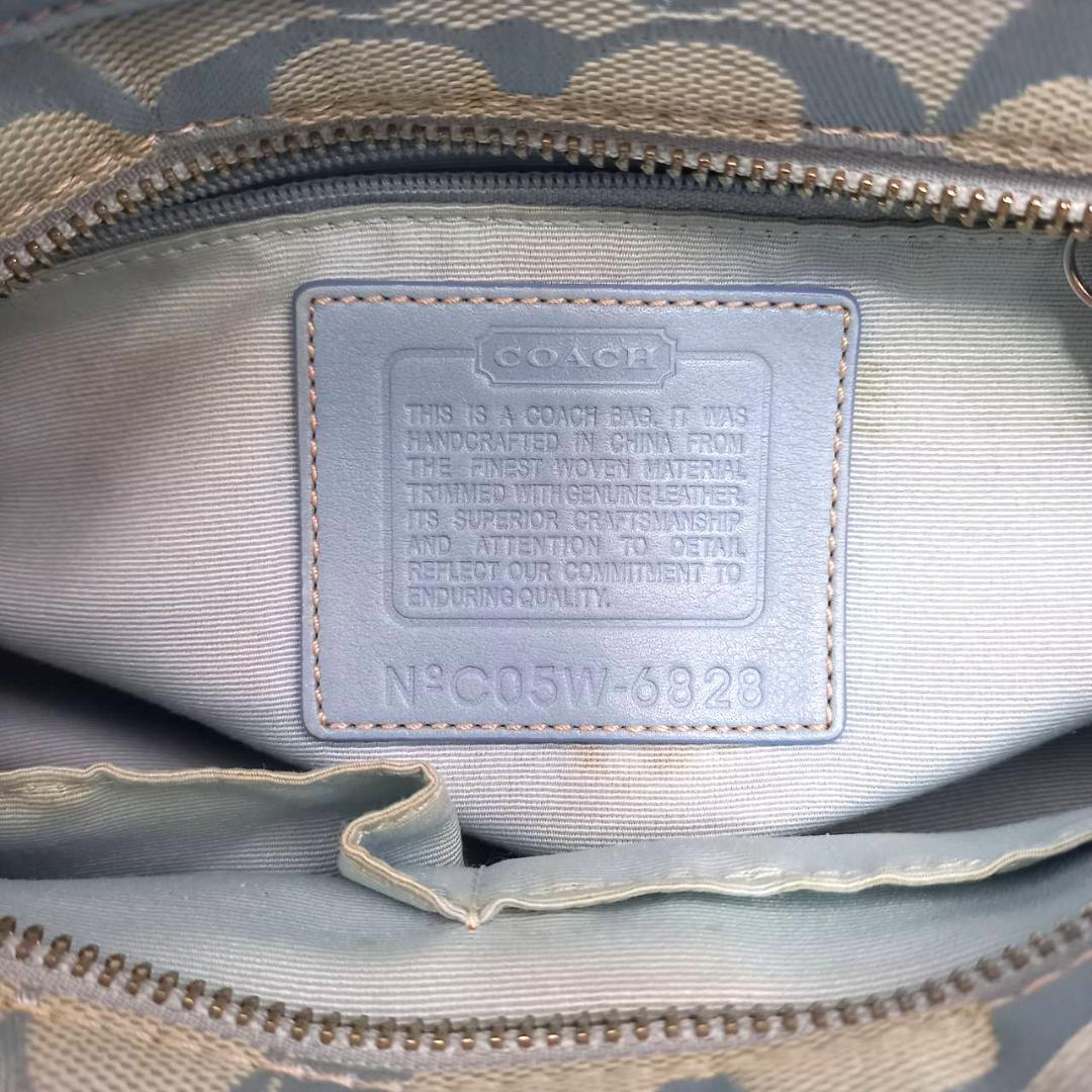 COACH コーチ ボストンバッグ トートバッグ スエード シグネチャー ブルー