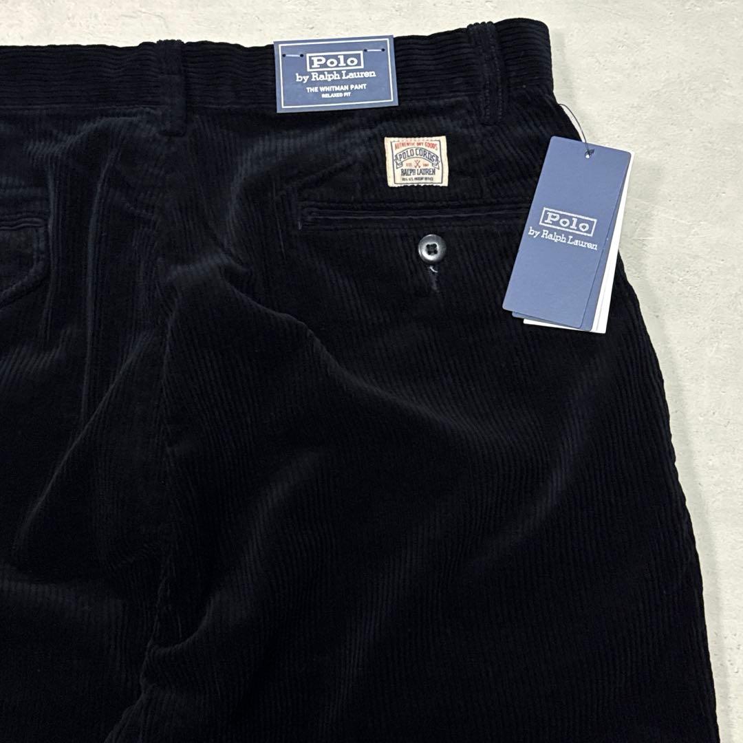 新品25AW ポロラルフローレン コーデュロイパンツ ブラック リラックスFIT