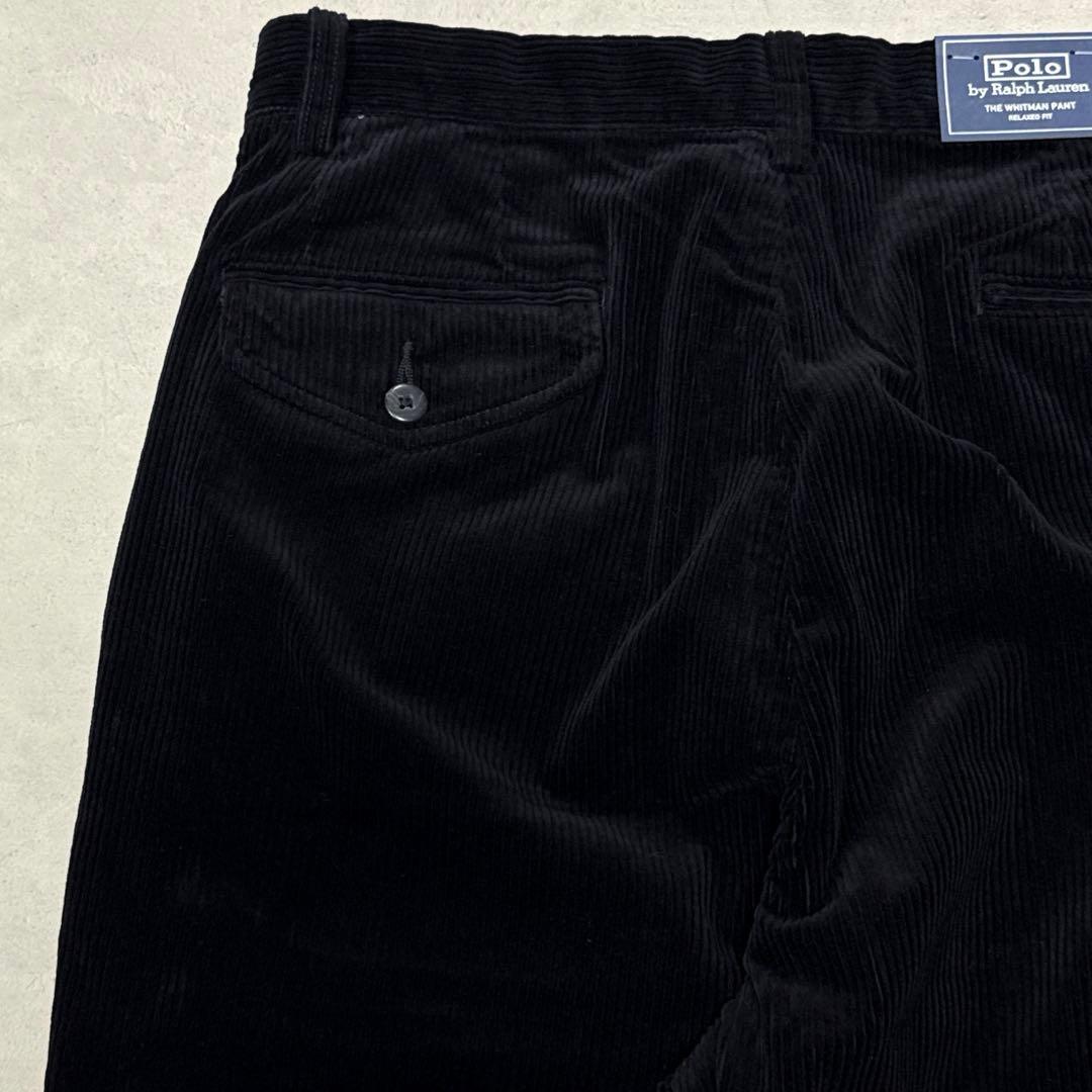 新品25AW ポロラルフローレン コーデュロイパンツ ブラック リラックスFIT