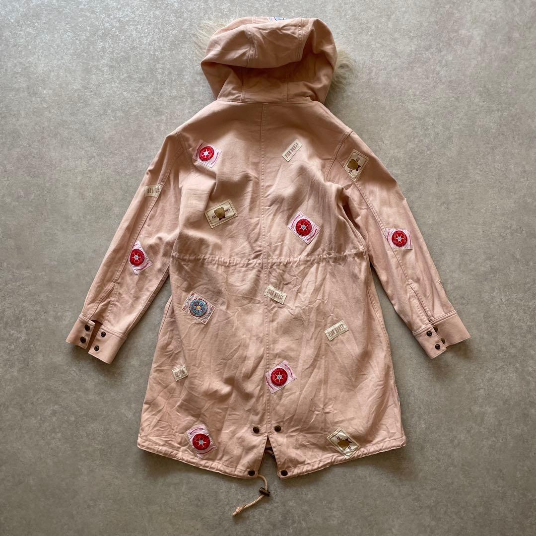 美品【定価5万】pinkhouse chelsea ピンクモッズコート ファー付