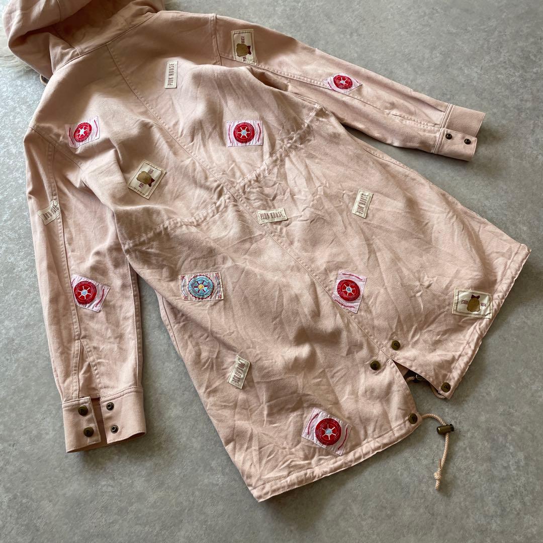 美品【定価5万】pinkhouse chelsea ピンクモッズコート ファー付