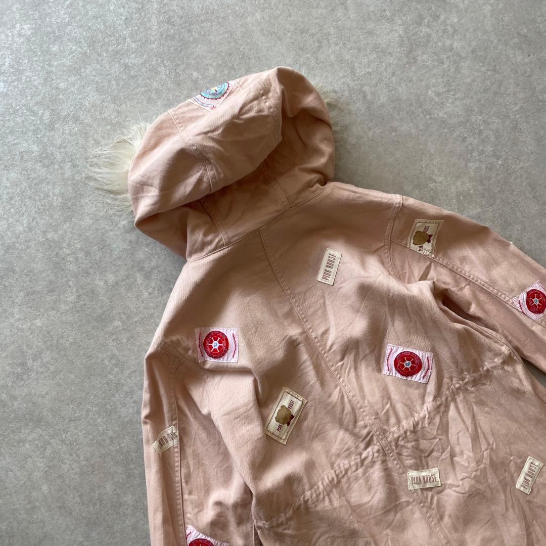 美品【定価5万】pinkhouse chelsea ピンクモッズコート ファー付