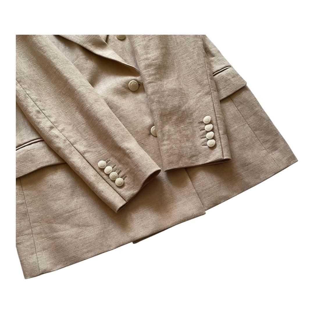 UNITED ARROWS リネン ダブルジャケット ブレザー 6ボタン 40