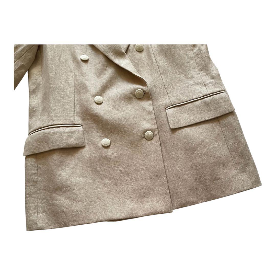UNITED ARROWS リネン ダブルジャケット ブレザー 6ボタン 40