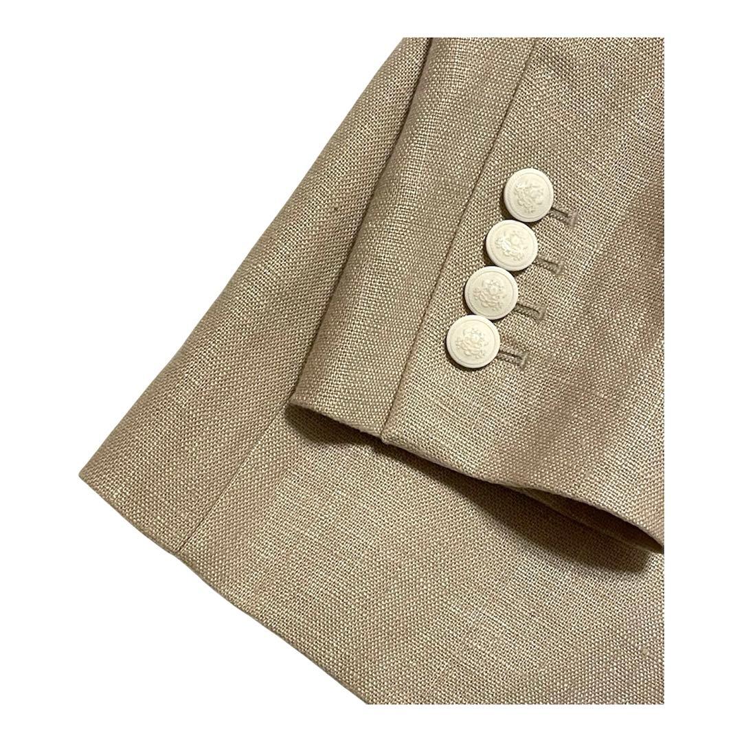 UNITED ARROWS リネン ダブルジャケット ブレザー 6ボタン 40