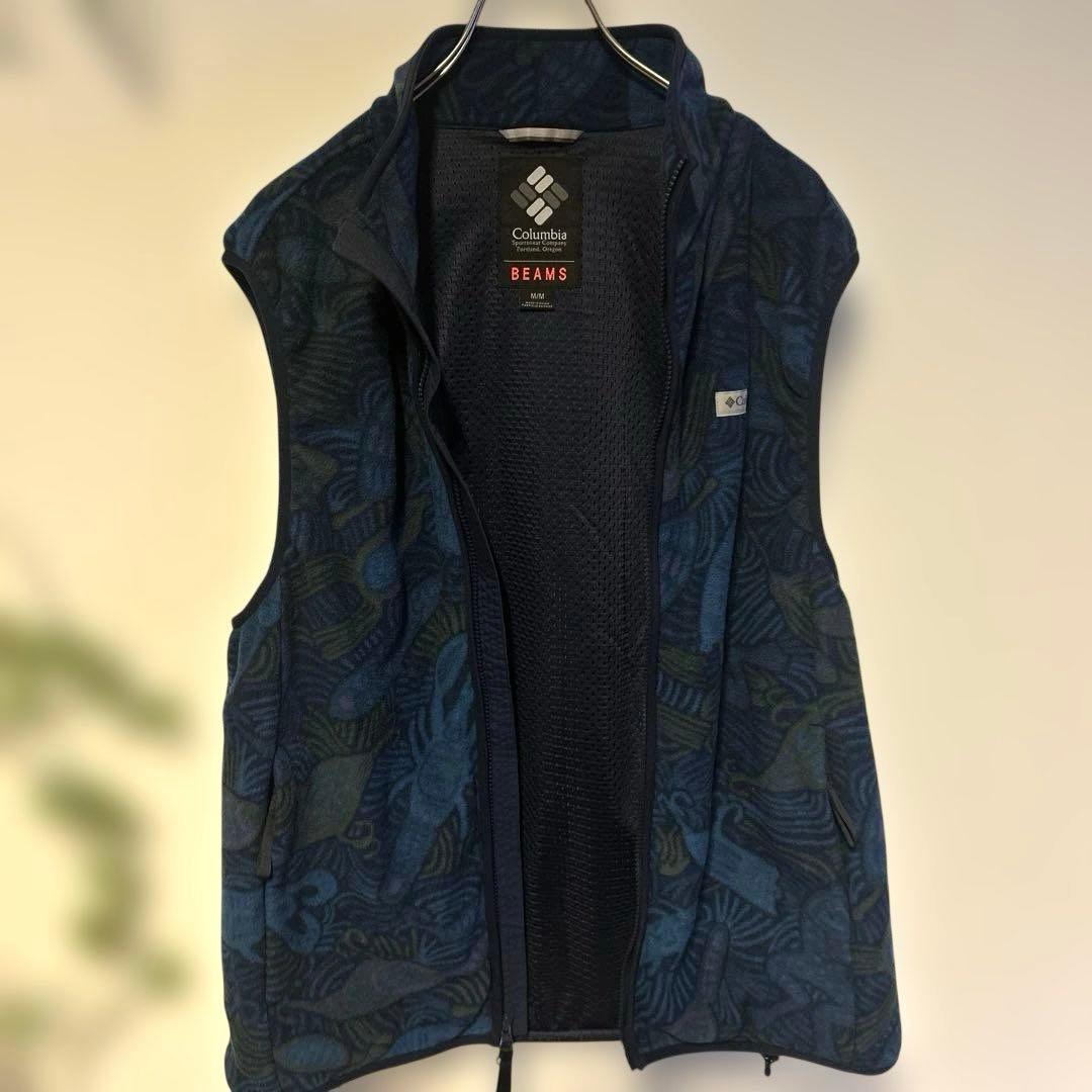 美品　COLUMBIA PFG beams ビームス　フリースベスト