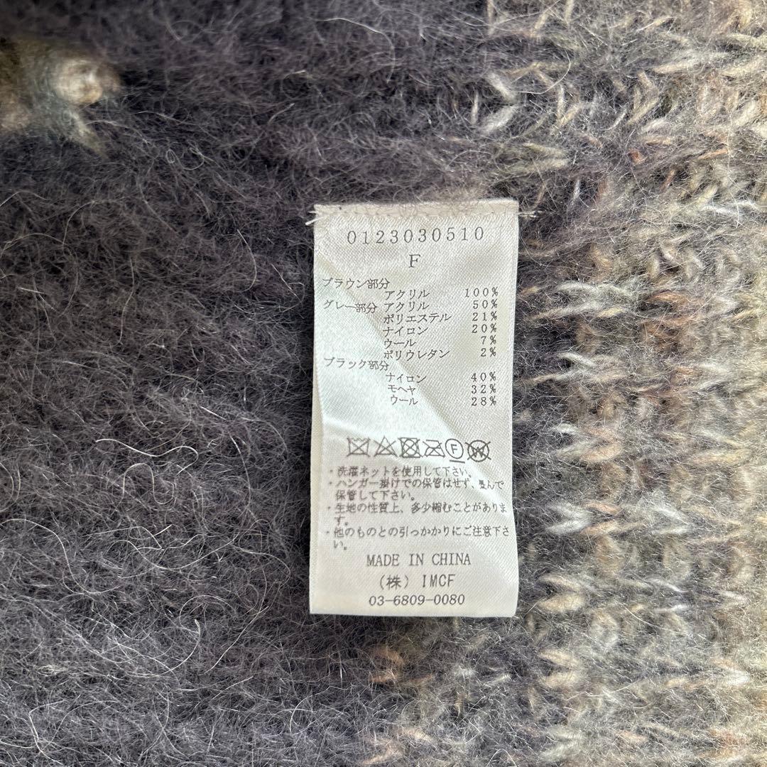 専用、Gradient Stripe Wide Cardigan / Gray