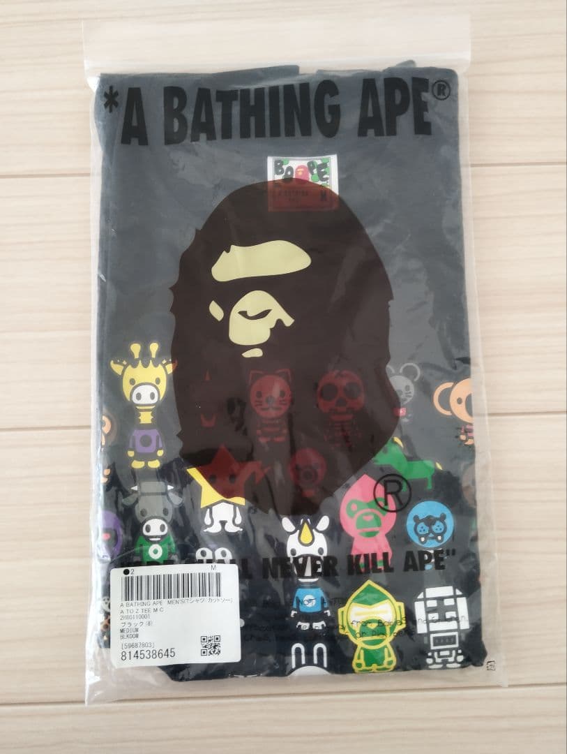 【新品未使用】a bathing ape bape Tシャツ 黒 メンズ