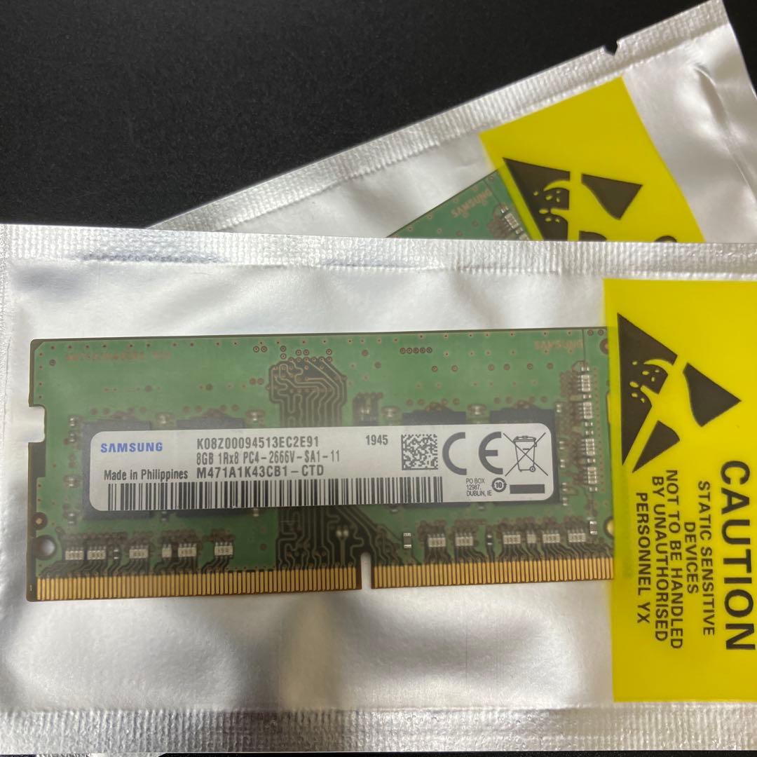 【新品未開封】サムスン16GB (8GB×2) DDR4 ノートパソコン用メモリ
