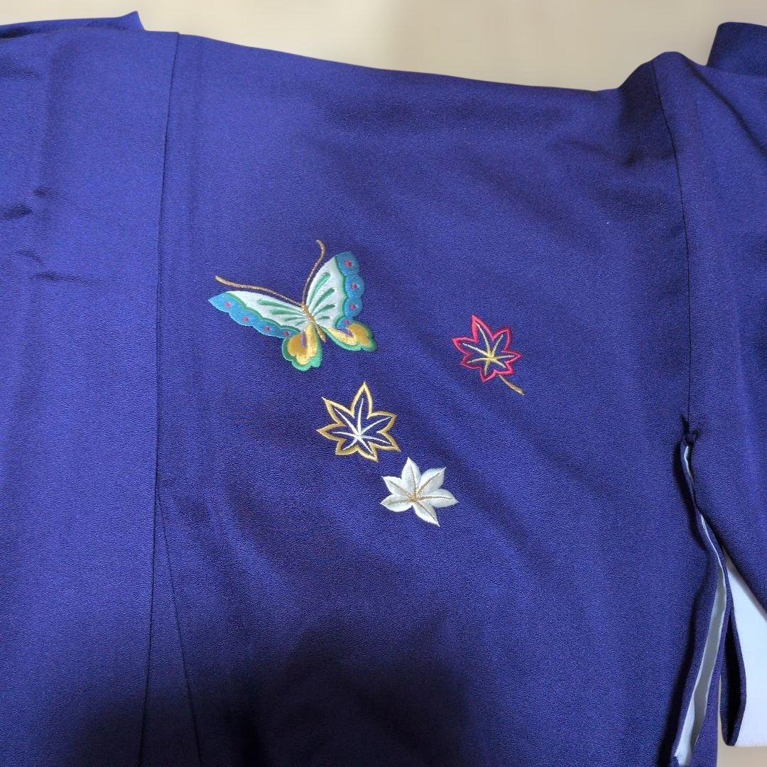 紫 花柄刺繍 振袖