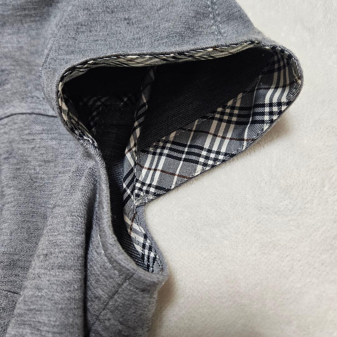 美品 BURBERRY BLUE LABEL ワンピース ジップアップ　グレー