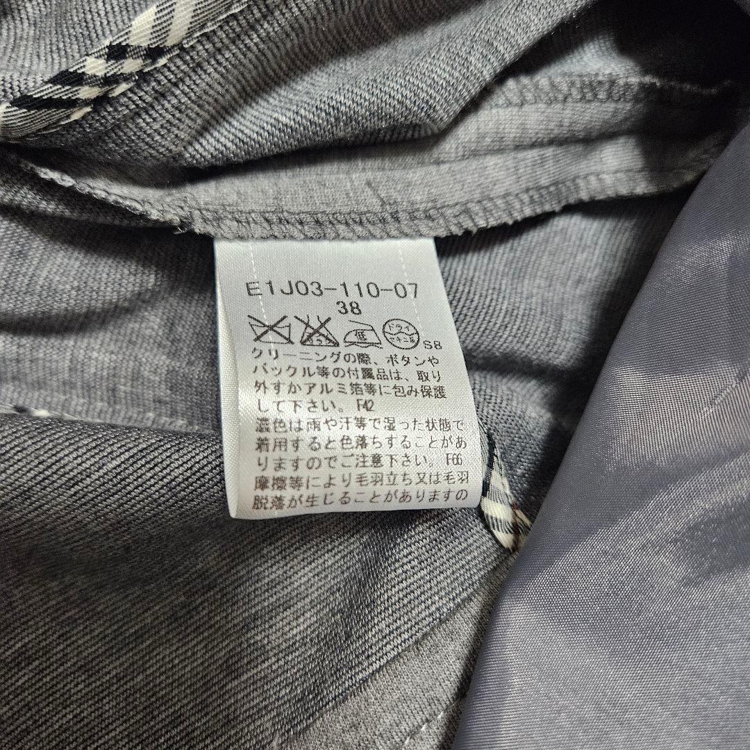 美品 BURBERRY BLUE LABEL ワンピース ジップアップ　グレー