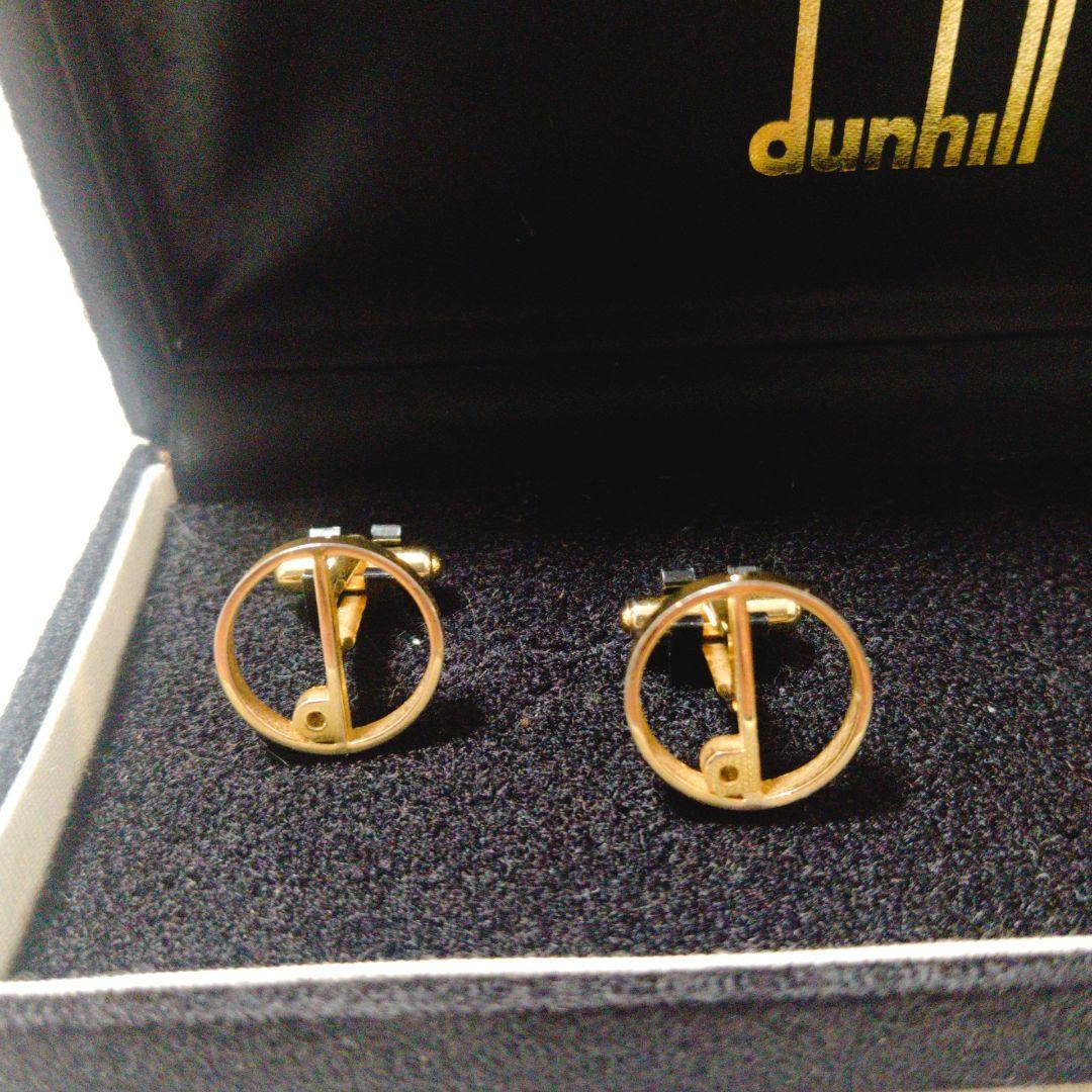 美品　dunhill　カフスボタン　タイチェーン　ゴールド　dロゴ　箱あり