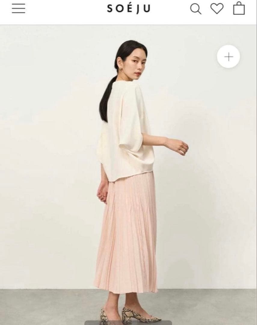 ピンク プリーツスカート 85cm丈　ソージュ