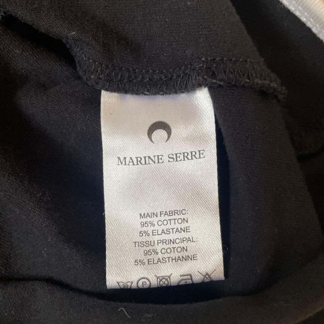 MARINE SERRE ブラック クロップドTシャツ 正規品
