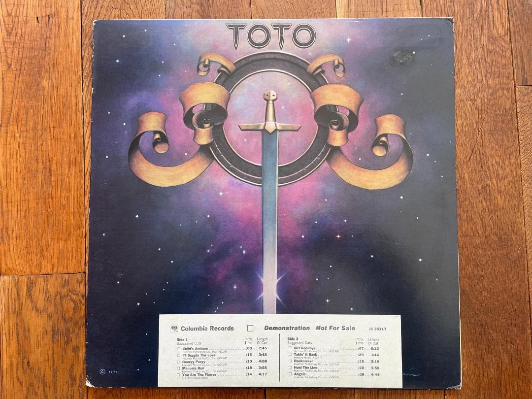 TOTO ファーストアルバム　プロモオンリー白ラベル レコード 良好