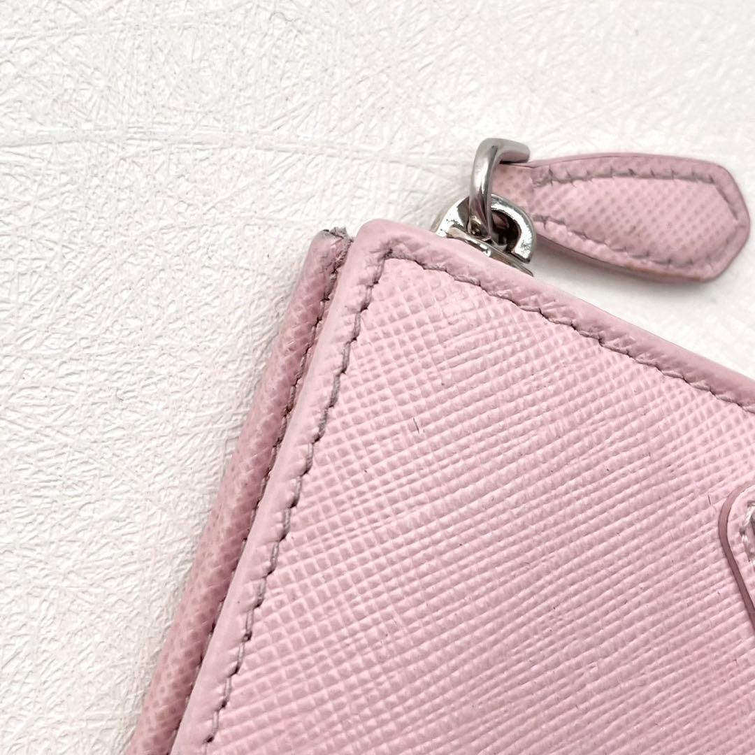 PRADA プラダ サフィアーノ 三角ロゴ 二つ折り財布　0214-④