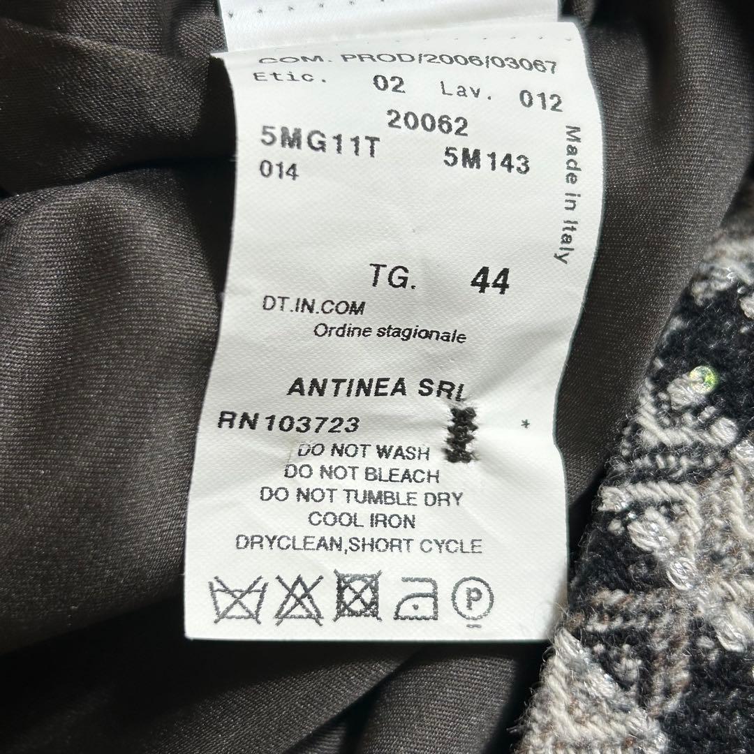 ARMANI COLLEZIONI ワイドカラーラメチェックツイードジャケット