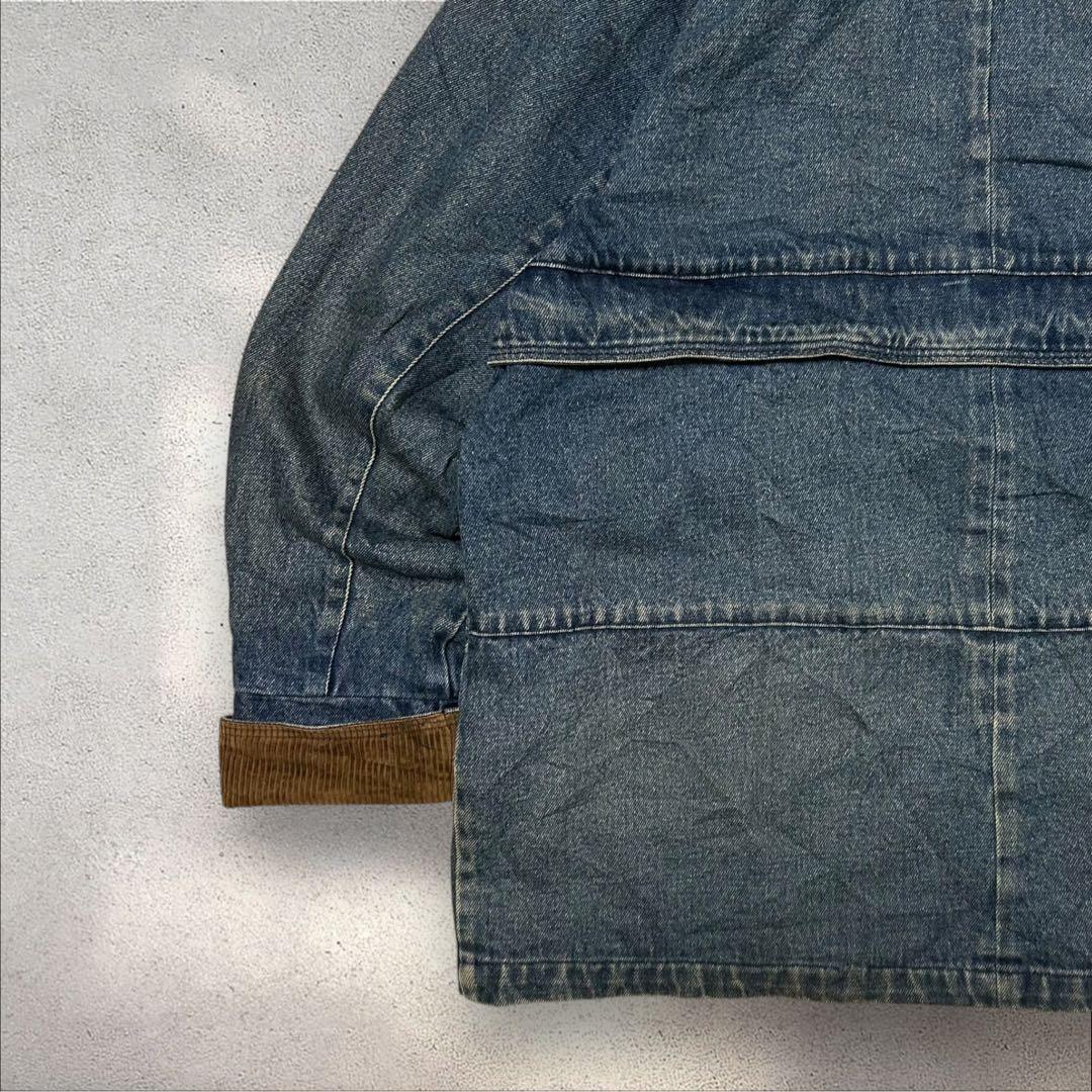 BASIC EDITIONS 90sカバーオールデニムジャケット襟コーデワーク系