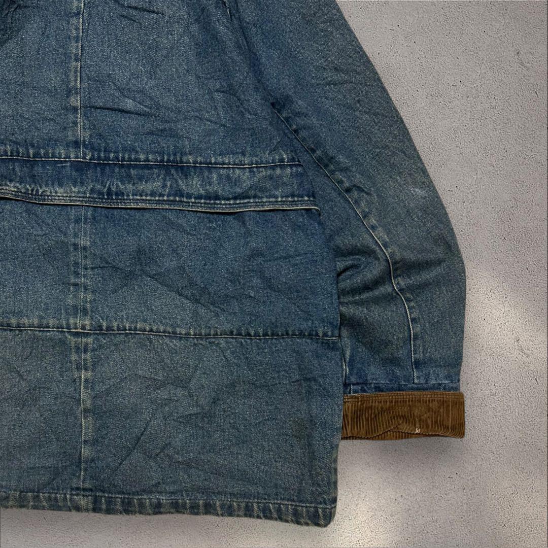 BASIC EDITIONS 90sカバーオールデニムジャケット襟コーデワーク系