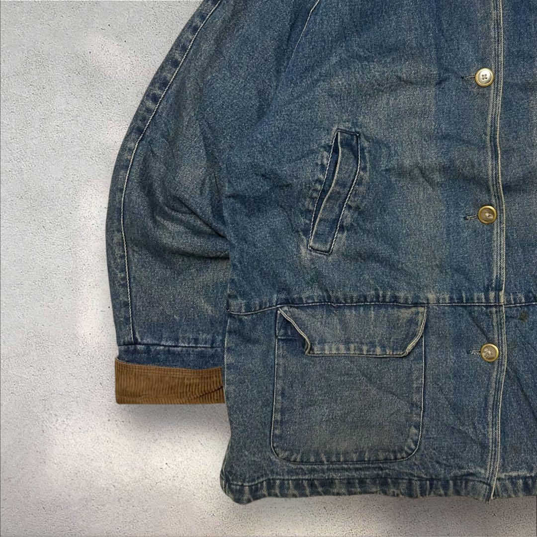 BASIC EDITIONS 90sカバーオールデニムジャケット襟コーデワーク系