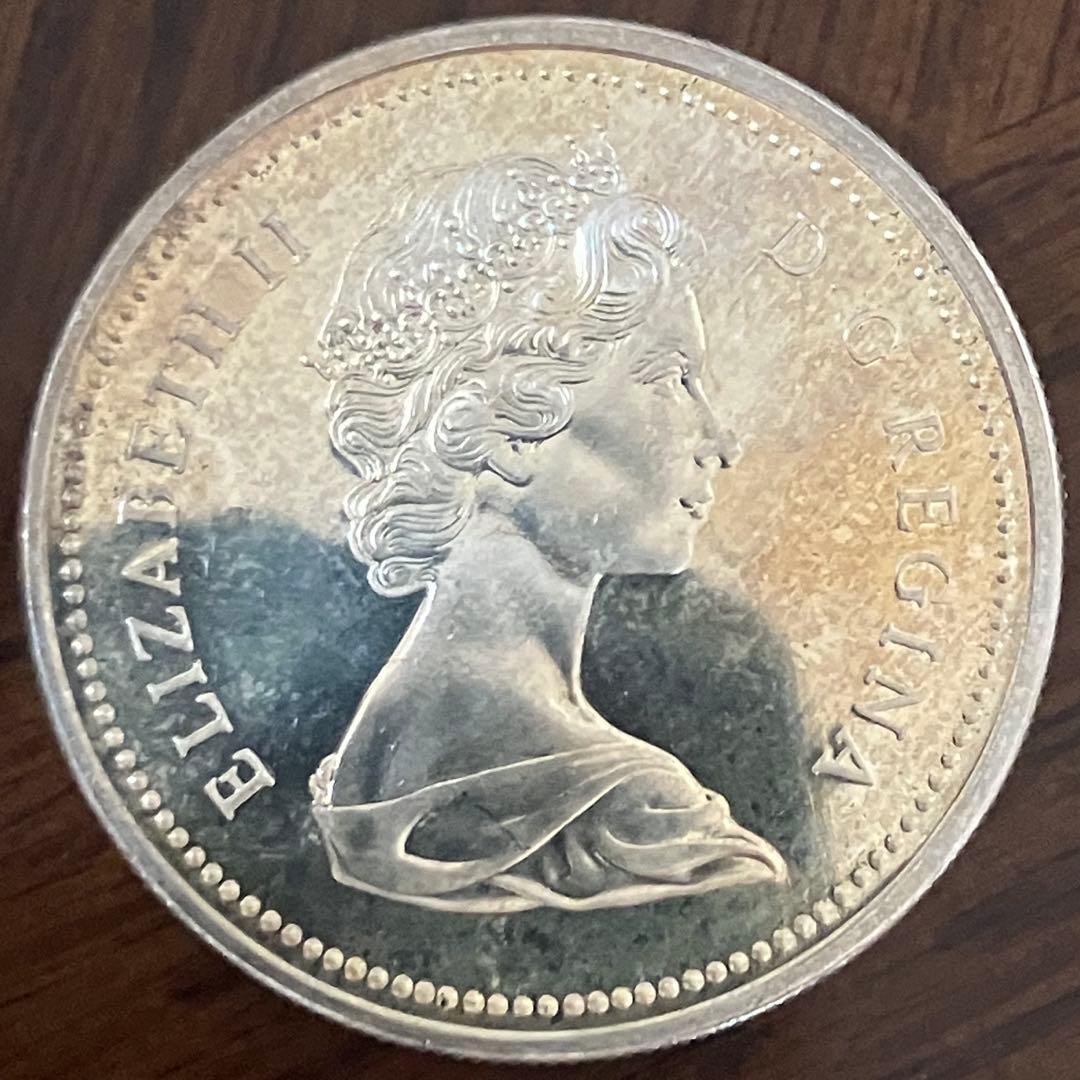 1973年 カナダ 騎馬警察 100周年記念銀貨