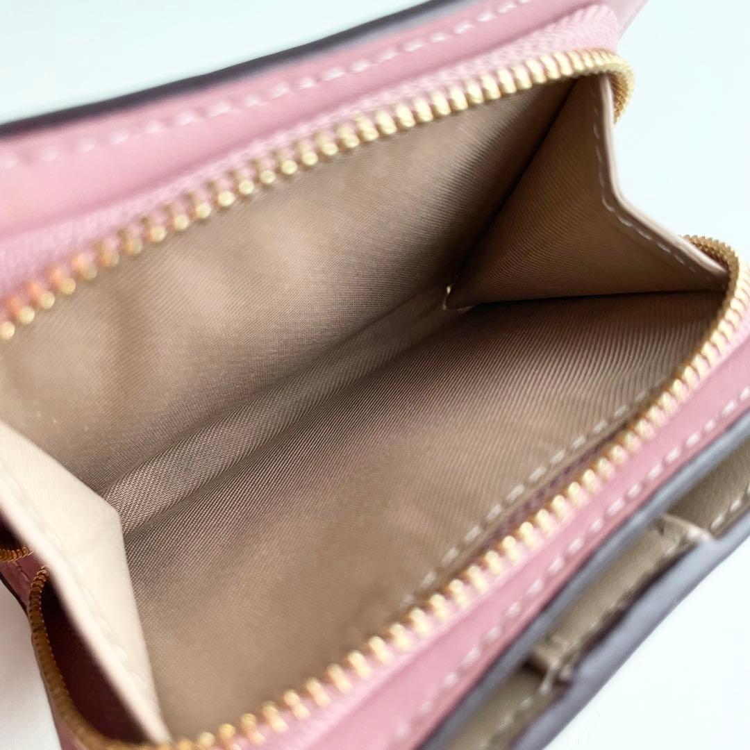 コーチ COACH 折り財布 花柄 スナップ ウォレット アイボリー
