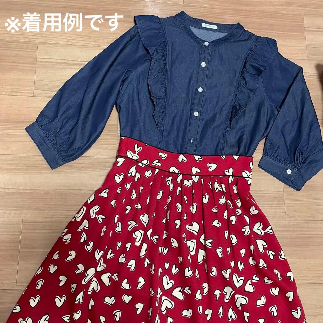 新品タグ付き To★b. by agnes b. ハート柄ロングスカート