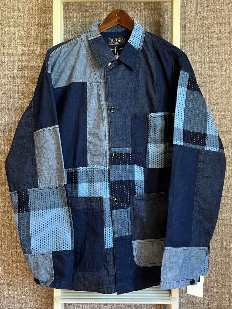 ジャケット・アウター BEAMSPLUS Chore Jacket Indigo Patchwork