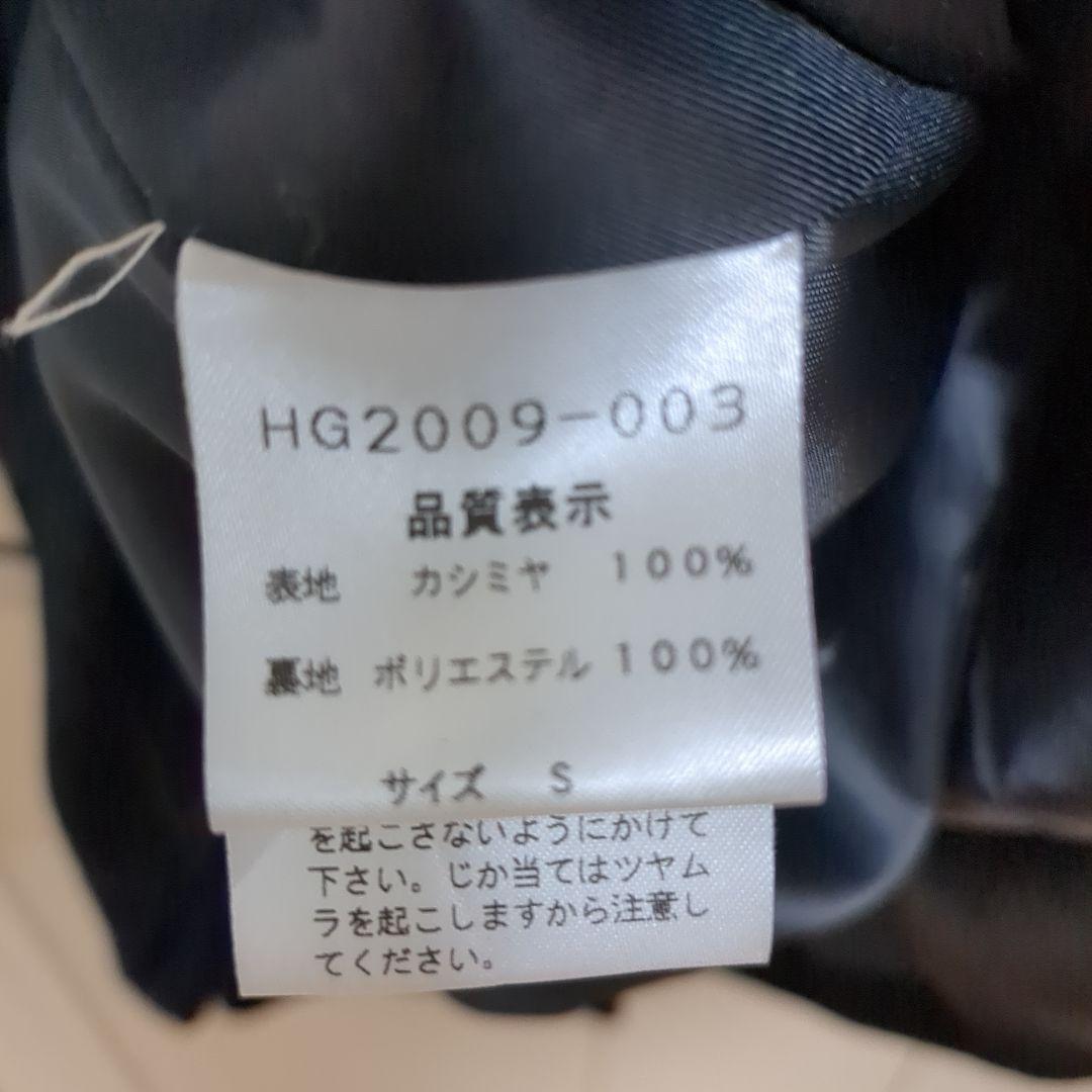 くまちゃんママ様カシミヤ100% ファー襟付きブラックロングコート