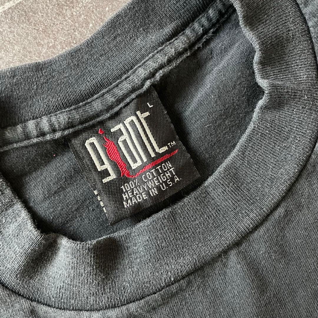 レッドホットチリペッパーズ Big smile S/S フェードTシャツ 墨黒