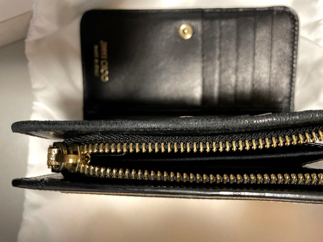 JIMMY CHOO 二つ折　財布　折財布　専用袋付