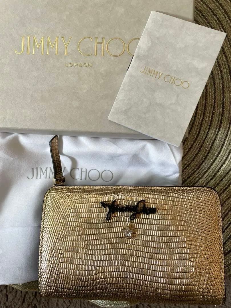 JIMMY CHOO 二つ折　財布　折財布　専用袋付