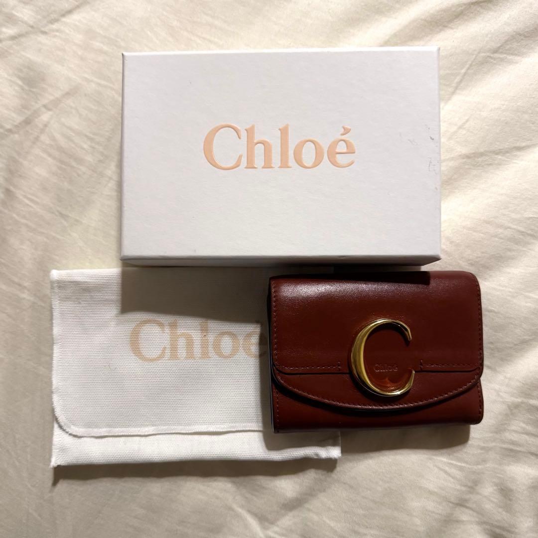 【値下げ】Chloé 三つ折り財布 ブラウン
