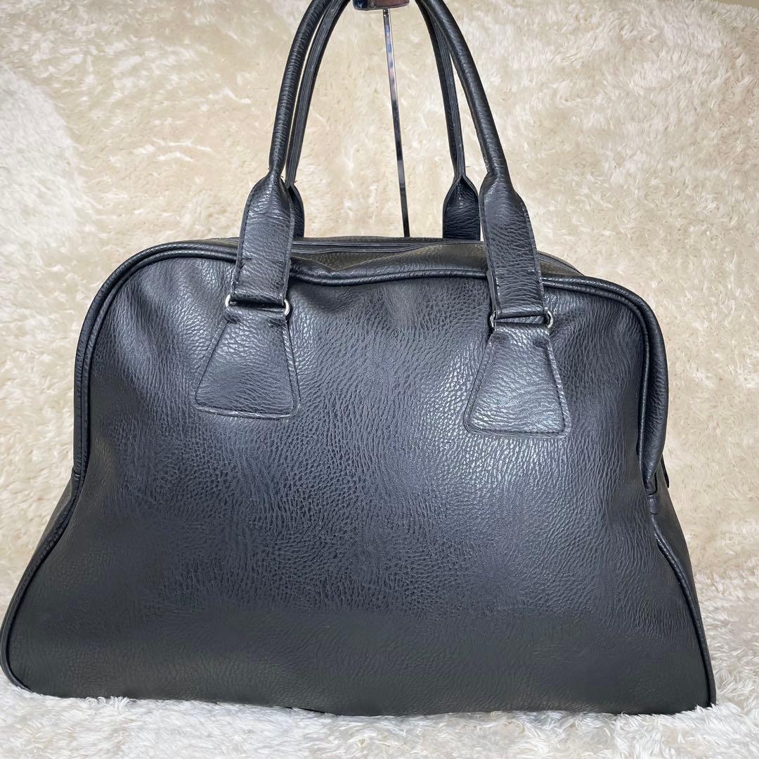 美品✨超特大　ジョルジオアルマーニ　ボストンバッグ　レザー　黒　大容量　ゴルフ