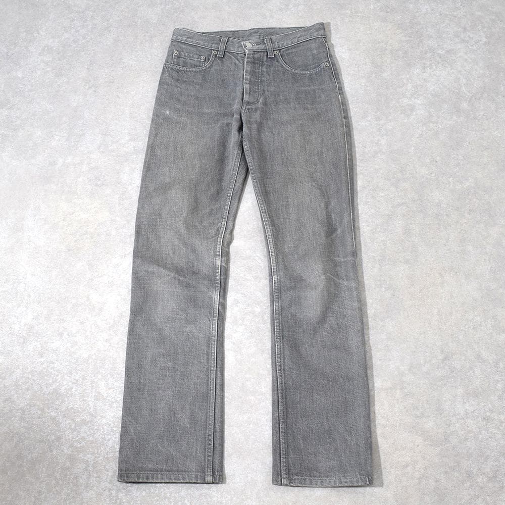 本人期 90s HELMUT LANG デニムパンツ グレー 25 イタリア製