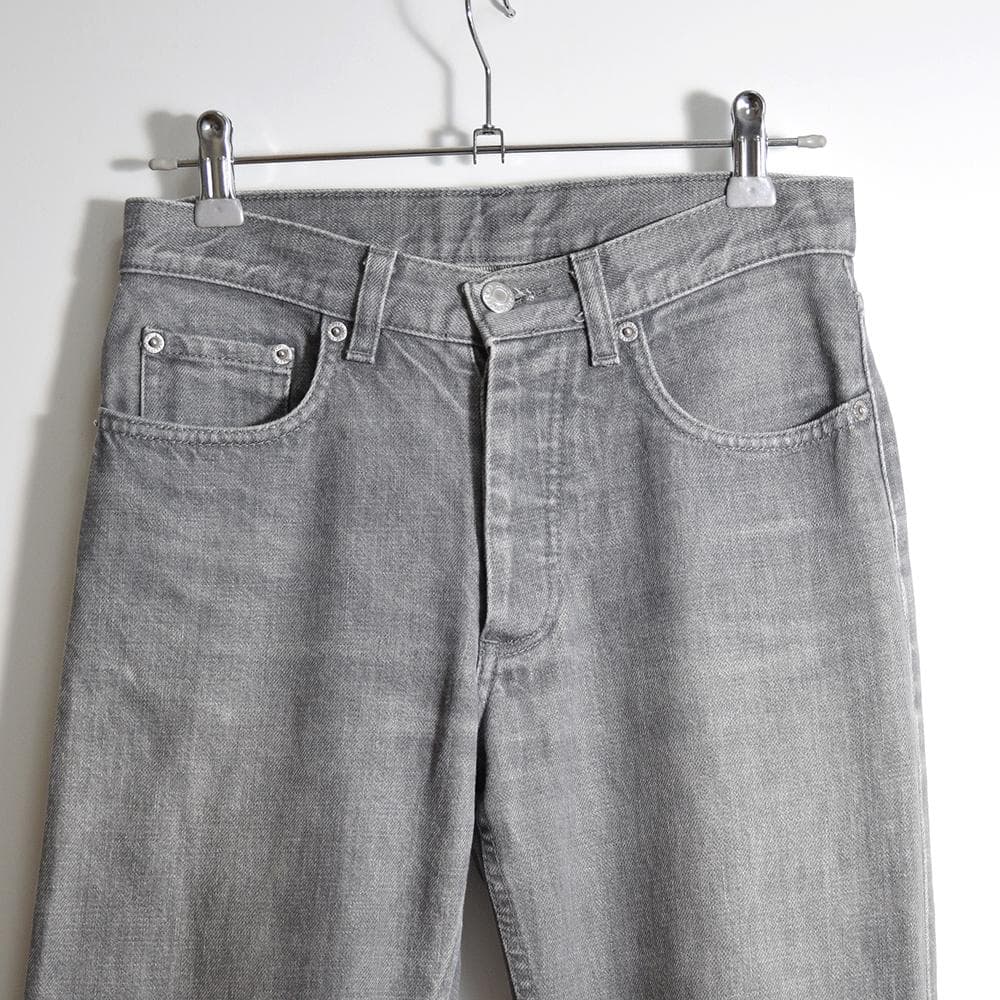 本人期 90s HELMUT LANG デニムパンツ グレー 25 イタリア製