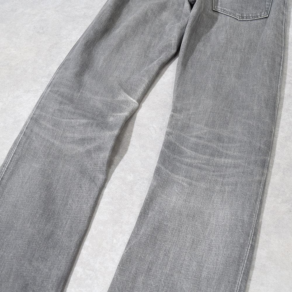 本人期 90s HELMUT LANG デニムパンツ グレー 25 イタリア製