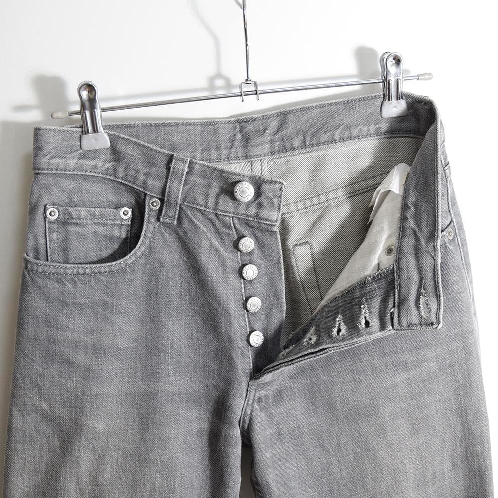 本人期 90s HELMUT LANG デニムパンツ グレー 25 イタリア製