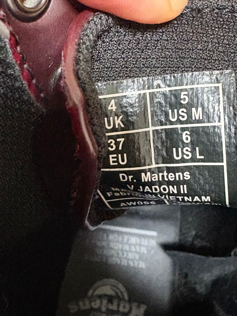 Dr. Martens JADON 8 ホールUK4チャック付き厚底最終値下げ❗️