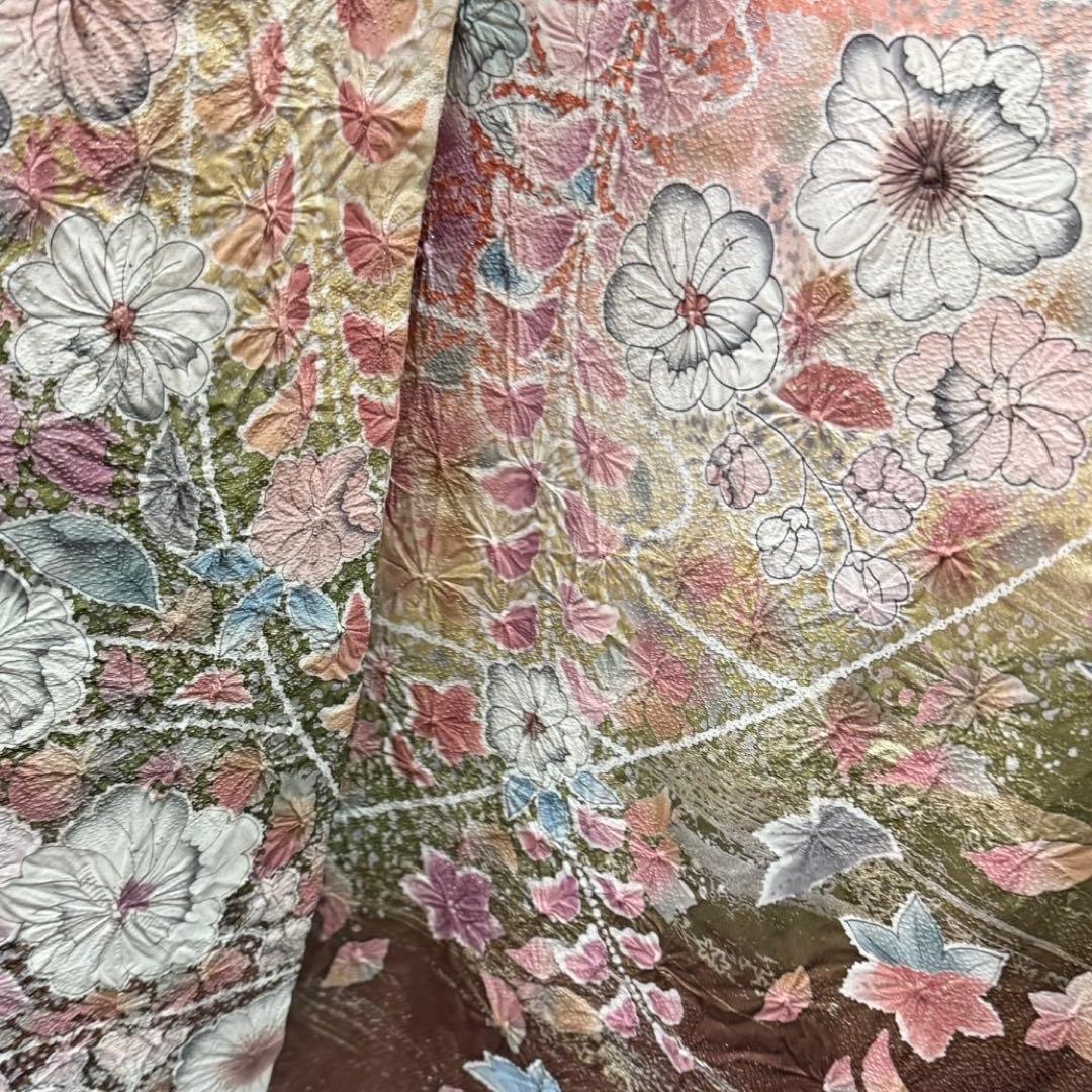美品　辻ヶ花　辻が花　銀通し　花絞り　ぼかし　逸品　フルセット　振袖　振り袖