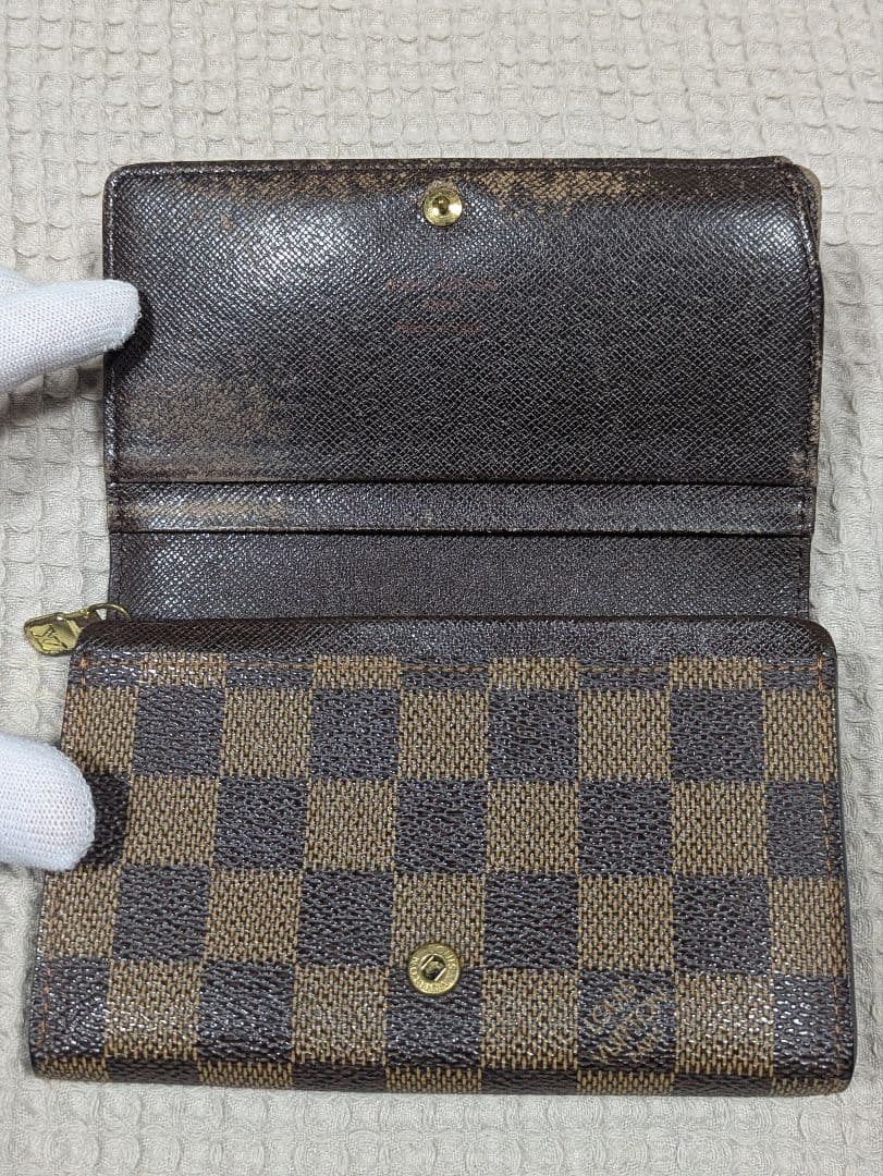【最終割引早いもの勝ち！】ルイヴィトン ダミエ 折りたたみ財布 正規品